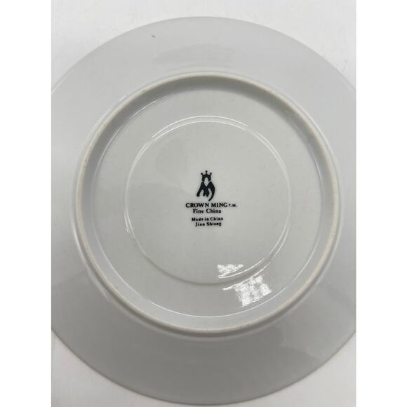 Crown Ming Fine China Michelle Set of 5 Saucers 6" - Picture 2 of 3
